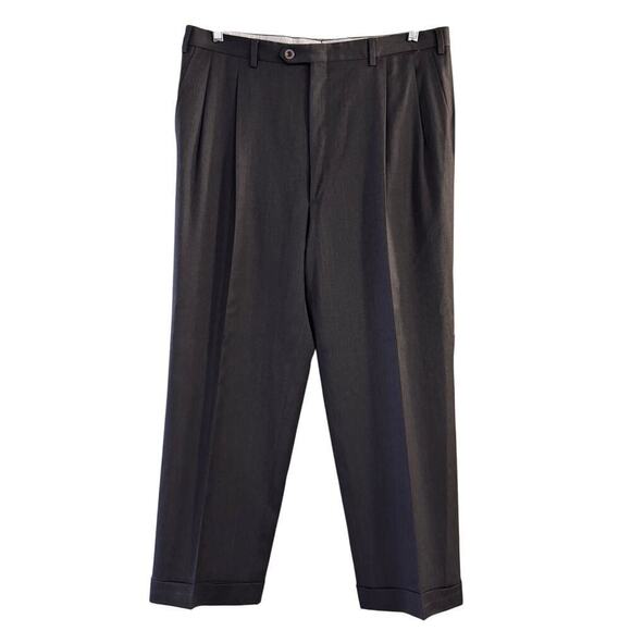 Brioni Men’s Moudi Wool Gray Dress Pant Size 38 Made in Italy - Picture 1 of 7